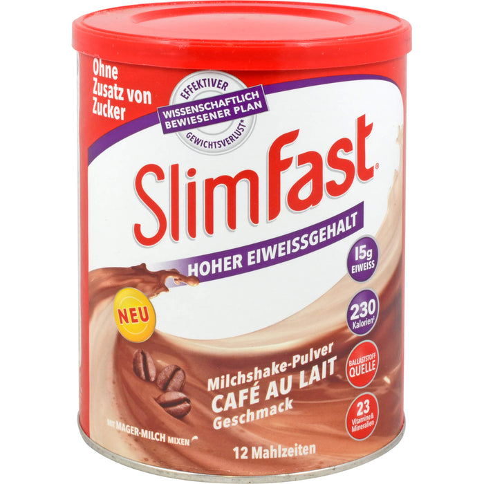 SlimFast Milchshake-Pulver Café au Lait, 438 g Powder