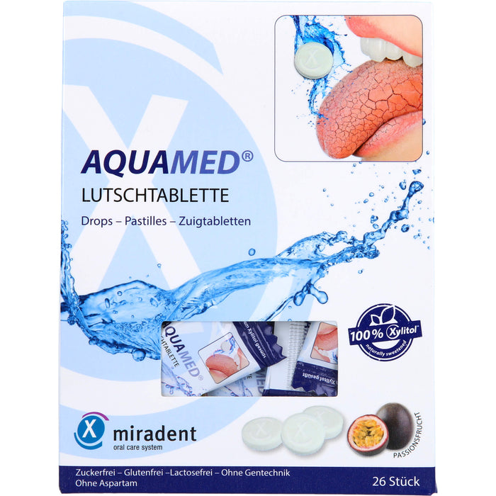 miradent AQUAMED Lutschtablette fördert den Speichelfluss, 60 g Tabletten