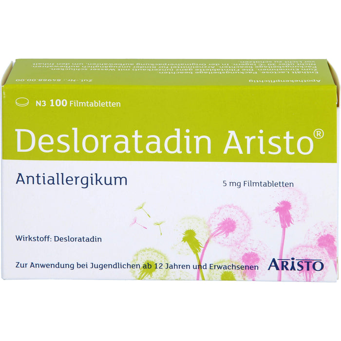 Desloratadin Aristo 5 mg Filmtabletten bei Allergien, 100 pc Tablettes