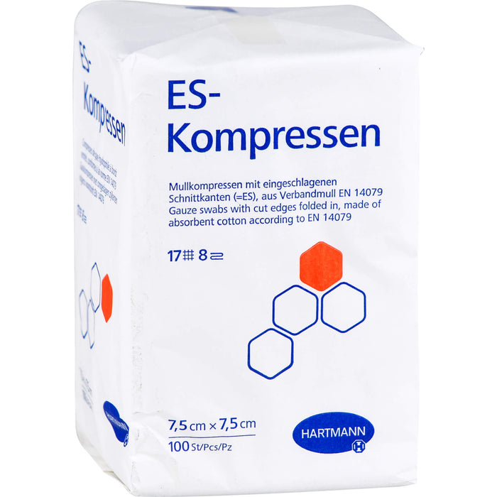 HARTMANN ES-Kompressen unsteril 7,5 x 7,5 cm 8fach, 100 St. Kompressen