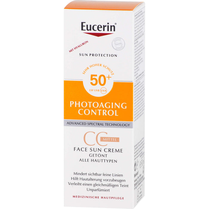 Eucerin Photoaging Control Face Sun CC Creme getönt LSF 50+ mittel, 50 ml Creme