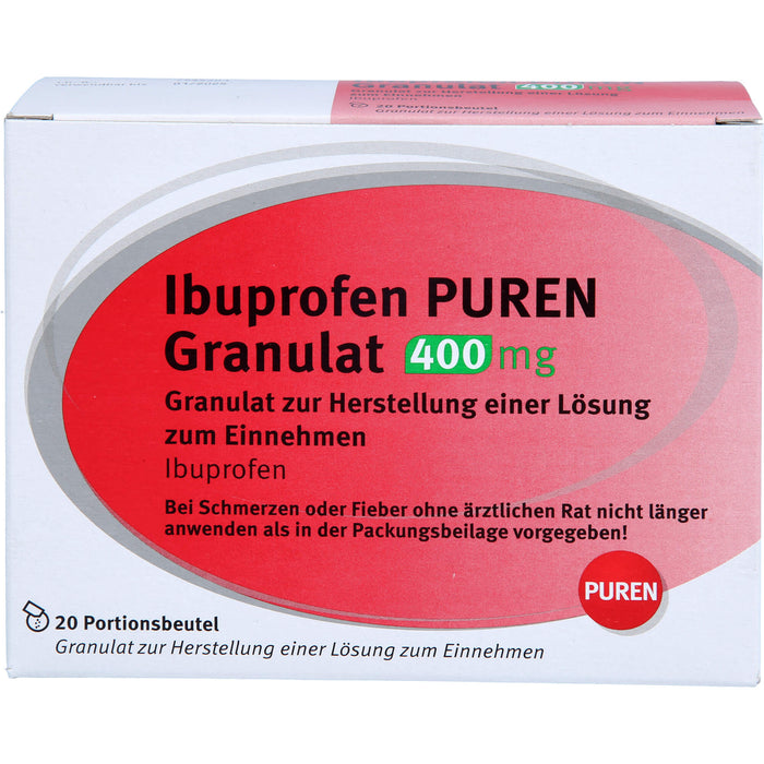 Ibuprofen PUREN Granulat 400 mg, 20 pcs. Sachets