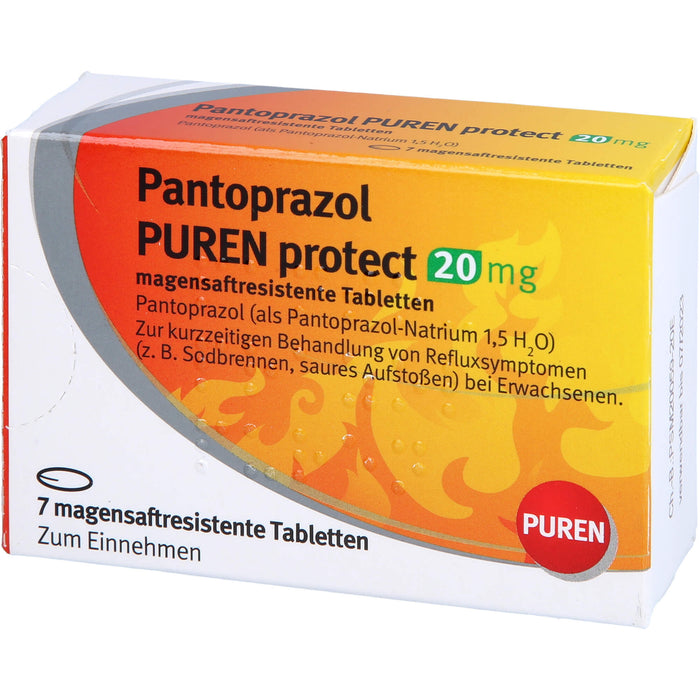 Pantoprazol PUREN protect 20 mg Tabletten, 7 pcs. Tablets