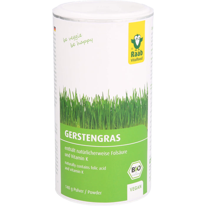 ALLPHARM Gerstengras Bio-Pulver, 140 g Pulver