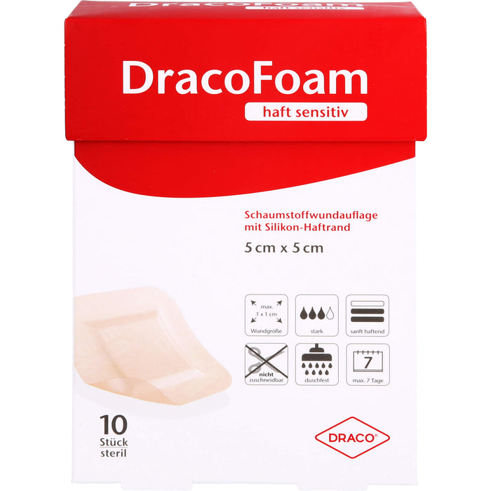 DracoFoam haft sensitiv Schaumstoffverband, 10 St VER