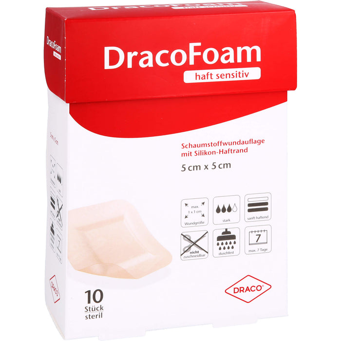 DracoFoam haft sensitiv Schaumstoffverband, 10 St VER