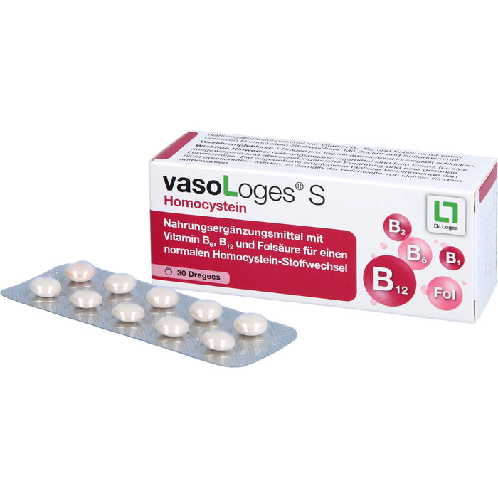 vasoLoges S Homocystein Dragees, 30 pcs. Tablets