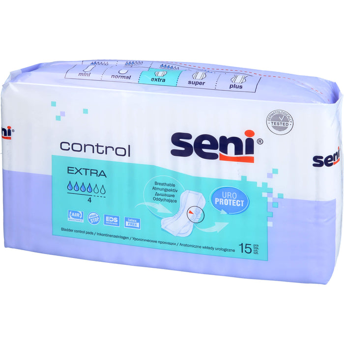 Seni Control Extra Inkontinenzeinlagen, 15 pc Dépôts