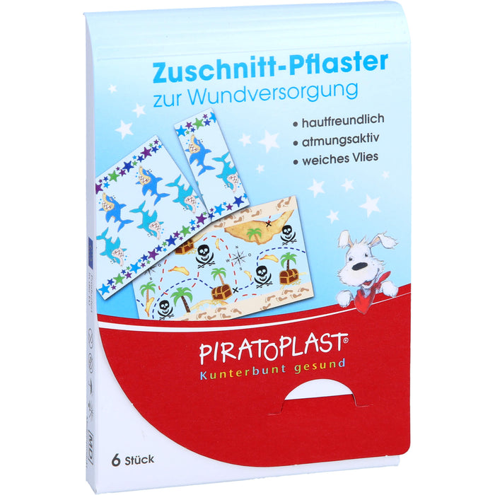 PIRATOPLAST Pflaster zum Zuschneiden für Jungs, 6 pc Pansement