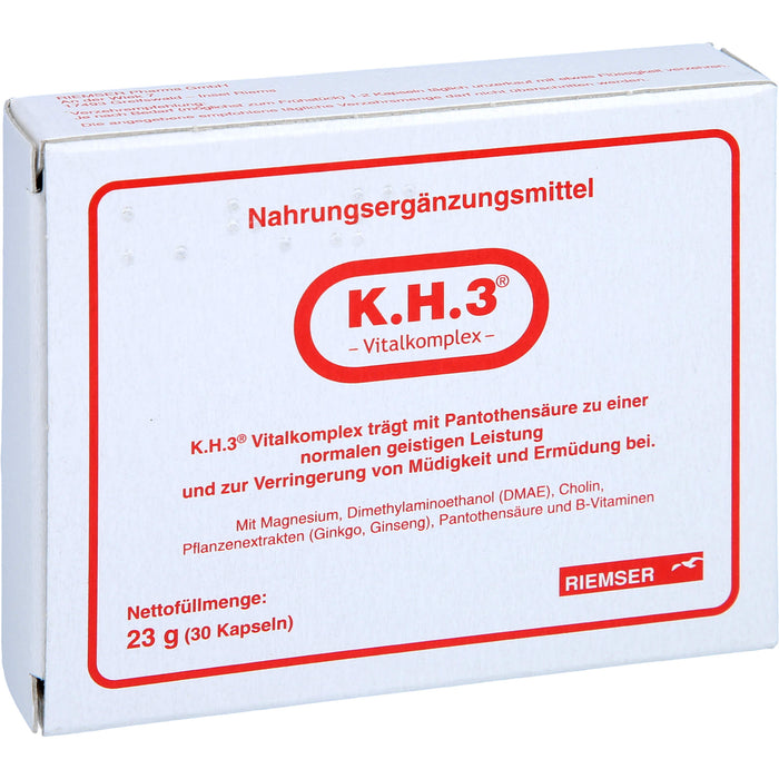 K.H.3 Vitalkomplex Kapseln, 30 pc Capsules