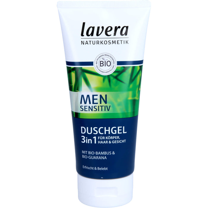 Lavera Men Duschgel 3 in 1 für Körper, Haar und Gesicht, 200 ml Duschgel