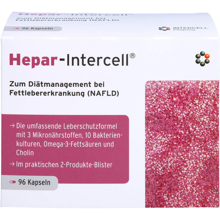 Hepar-Intercell Kapseln bei nichtalkoholischer Fettlebererkrankung, 96 pc Capsules