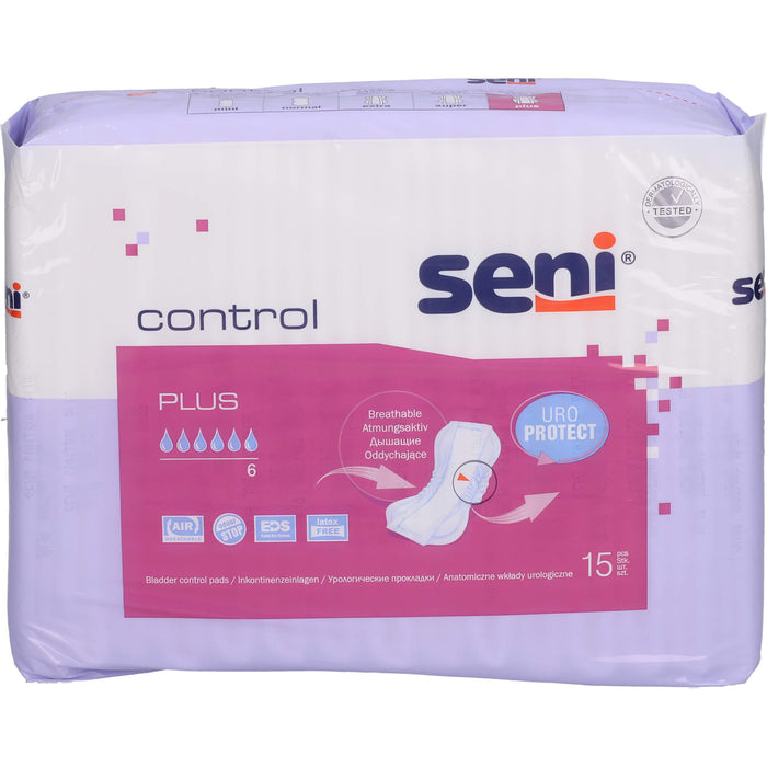 Seni Control Plus Inkontinenzeinlagen, 15 pc Dépôts