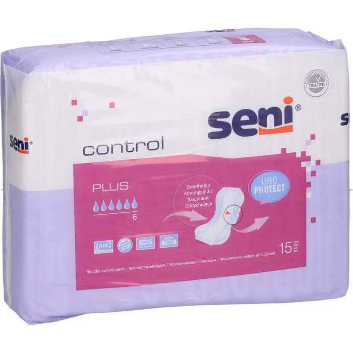 Seni Control Plus Inkontinenzeinlagen, 15 pc Dépôts