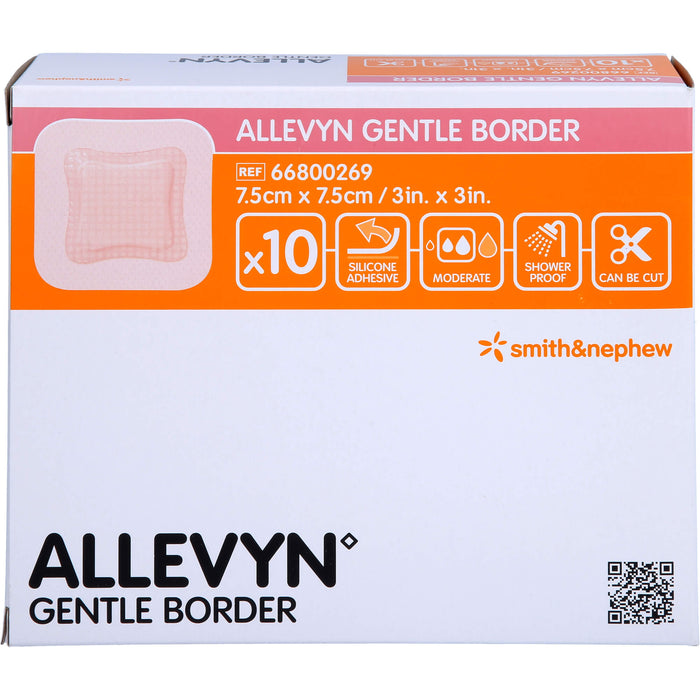 ALLEVYN Gentle Border 7,5x7,5cm Verband, 10 St VER