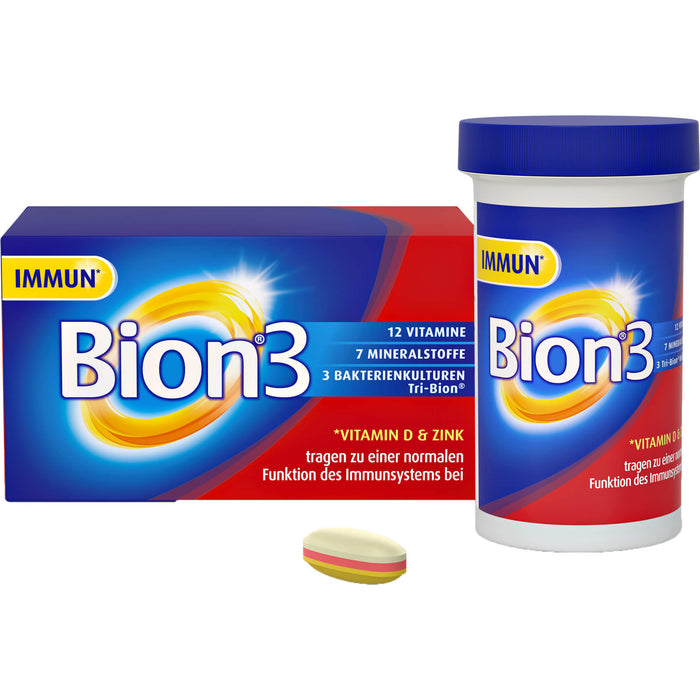 Bion 3 Vitamine, Mineralstoffe, Bakterienkulturen Tabletten, 90 pc Tablettes