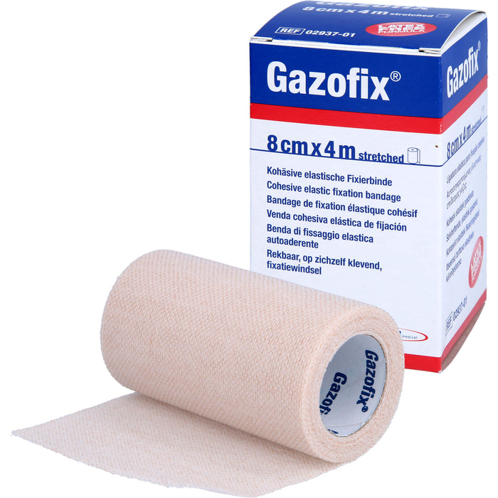 Gazofix kohäsive elastische Fixierbinde 4m x 8cm, 1 pcs. Bandage