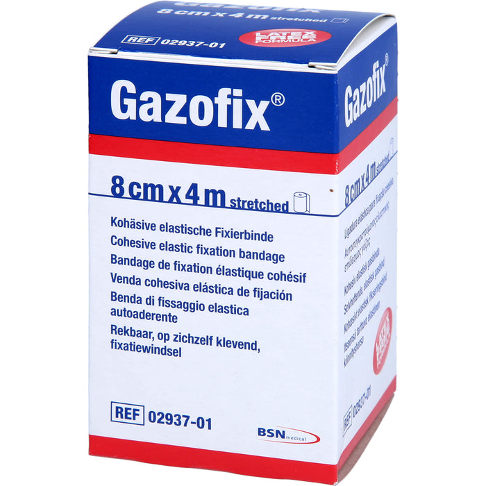 Gazofix kohäsive elastische Fixierbinde 4m x 8cm, 1 pc Bandage