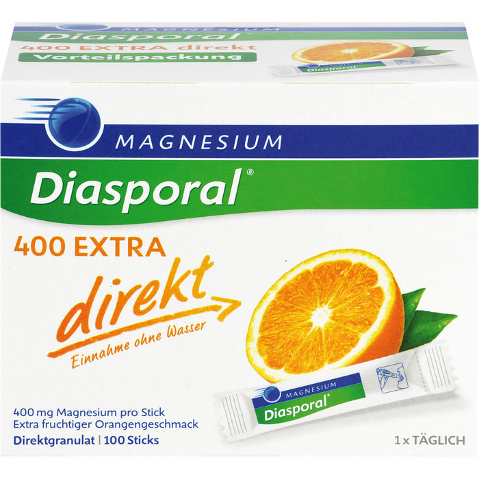 Magnesium-Diasporal 400 extra direkt Direktgranulat Sticks, 100 pc Sachets