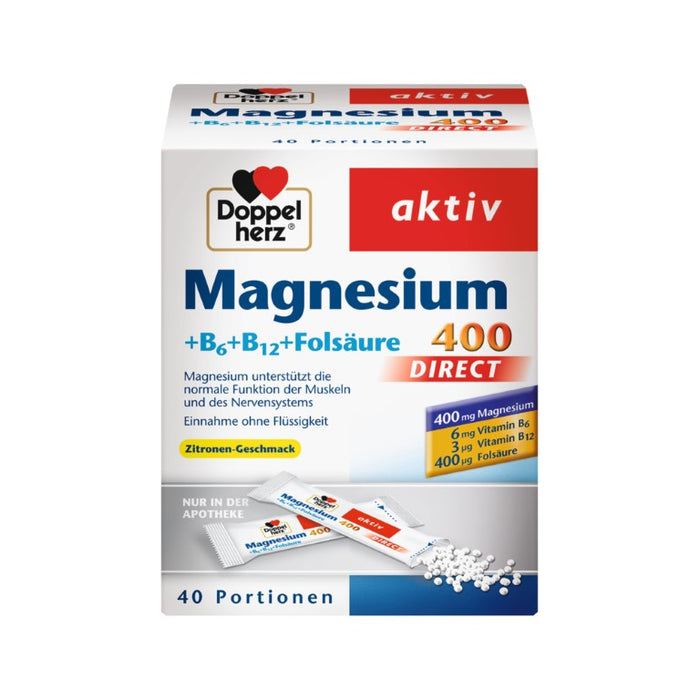 Doppelherz Magnesium + B Vitamine direct, 40 St PEL