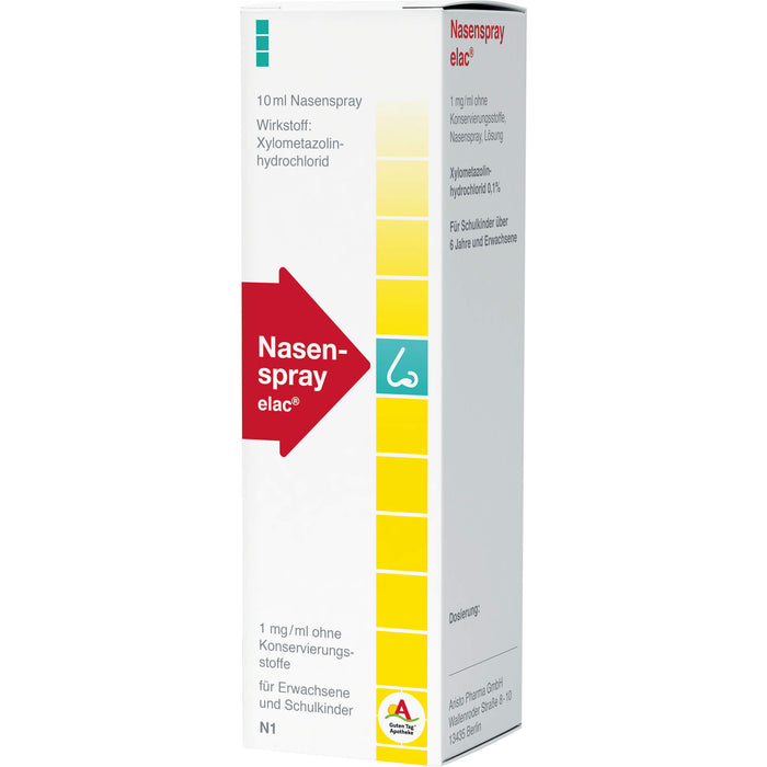 Nasenspray elac 1 mg/ml ohne Konservierungsstoffe, Nasenspray, Lösung, 10 ml NAS