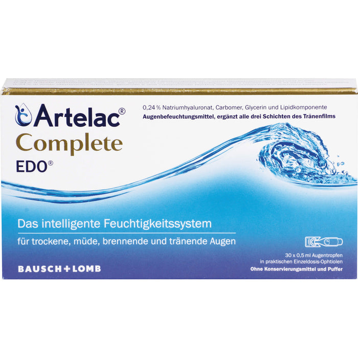 Artelac Complete EDO Augentropfen, 30 St. Einzeldosispipetten