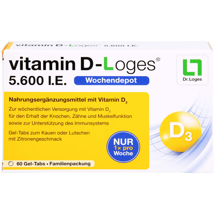 vitamin D-Loges 5.600 I.E. Gel-Tabs, 60 pc Tablettes