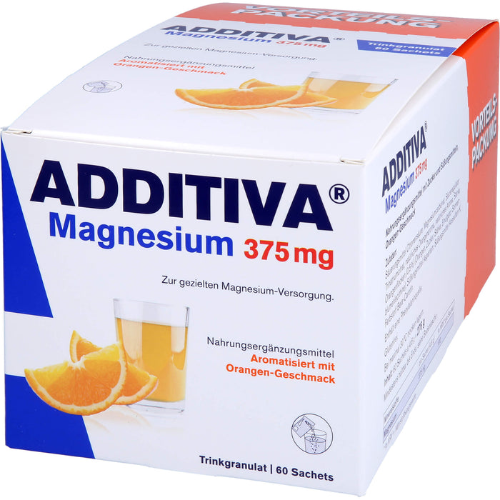 ADDITIVA Magnesium 375mg Sachets, 60 St. Pulver