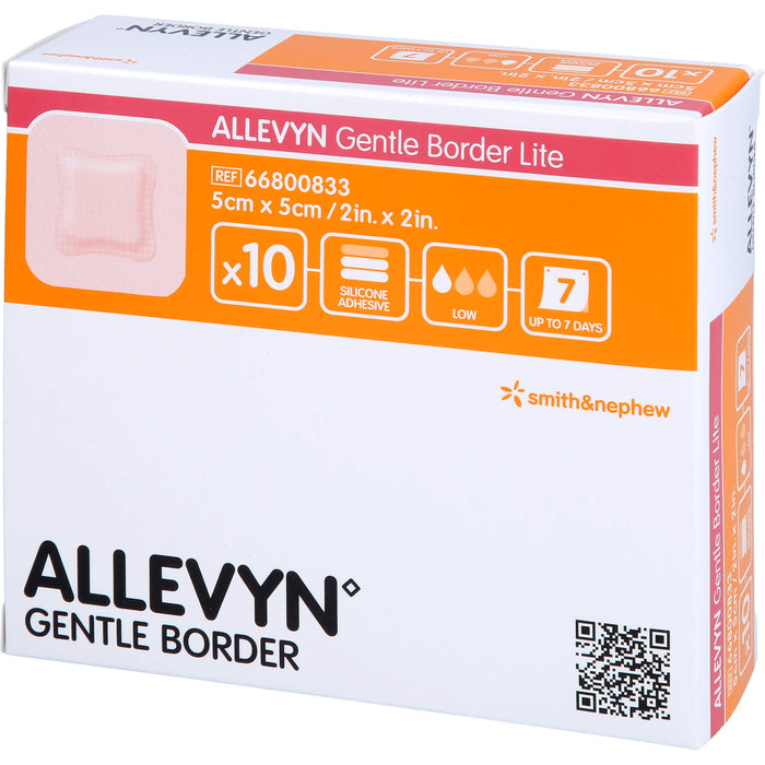 Allevyn Gentle Border Lite 5x5 cm Schaumverb., 10 pc Pansement