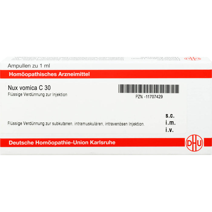 Nux vomica C30 DHU Ampullen, 8 St. Ampullen