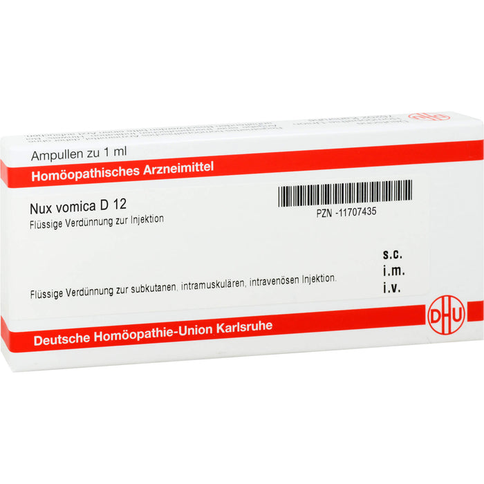 DHU Nux vomica D12 Ampullen, 8 St. Ampullen