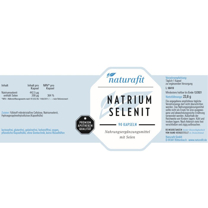 naturafit Natriumselenit Kapseln, 90 pcs. Capsules