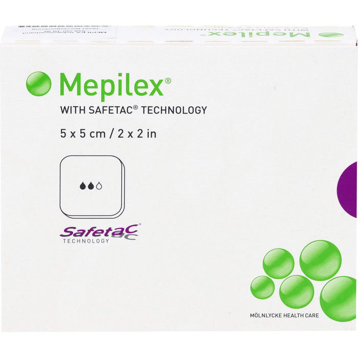 Mepilex 5x5 cm Schaumverband, 5 St VER