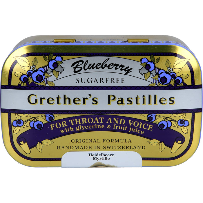 Grether's Pastilles Blueberry sugarfree, 110 g Pastillen