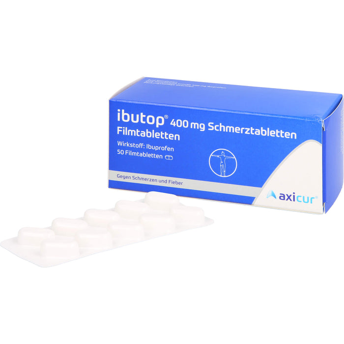 ibutop 400 mg Schmerztabletten Reimport axicorp, 50 pc Tablettes