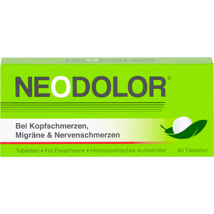 NEODOLOR Tabletten bei Kopfschmerzen, Migräne & Nervenschmerzen, 40 St. Tabletten