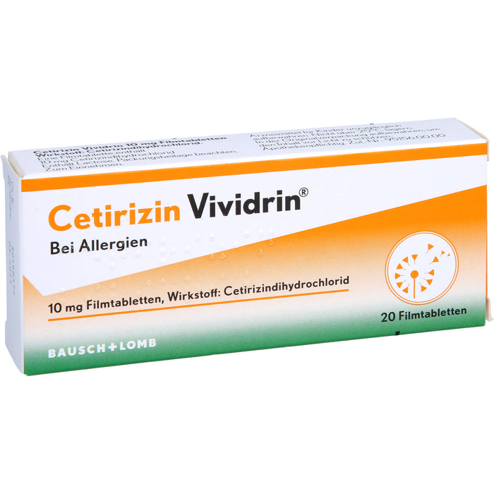 Cetirizin Vividrin 10 mg Filmtabletten, 20 pcs. Tablets