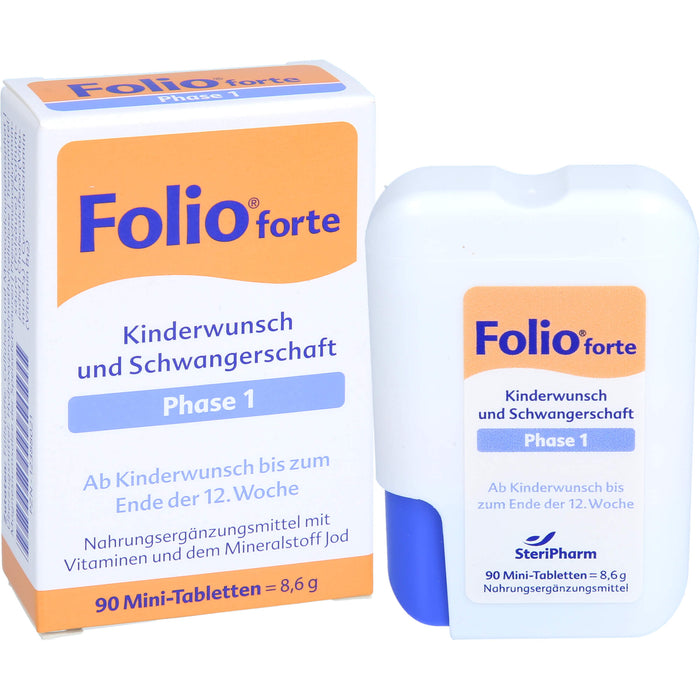 Folio forte Kinderwunsch und Schwangerschaft Phase 1 Tabletten, 90 St. Tabletten