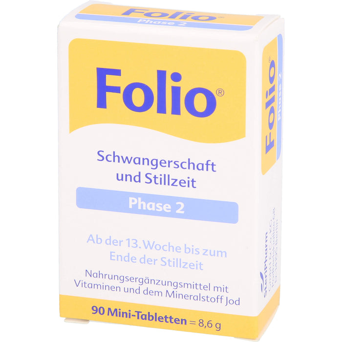 Folio Schwangerschaft und Stillzeit Phase 2 Mini-Tabletten, 90 pcs. Tablets