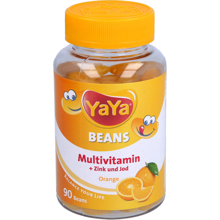 YaYa Beans Multivitamin + Zink und Jod Orange, 90 pc Dragées