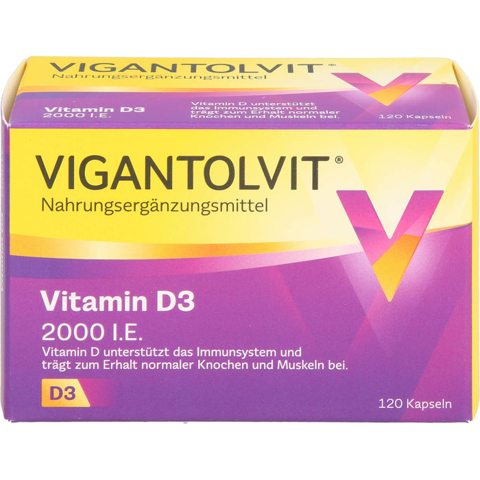 VIGANTOLVIT Vitamin D3 2000 I.E. Kapseln, 120 St. Kapseln