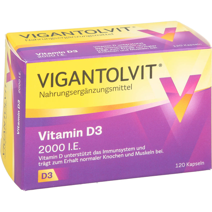 VIGANTOLVIT Vitamin D3 2000 I.E. Kapseln, 120 pc Capsules