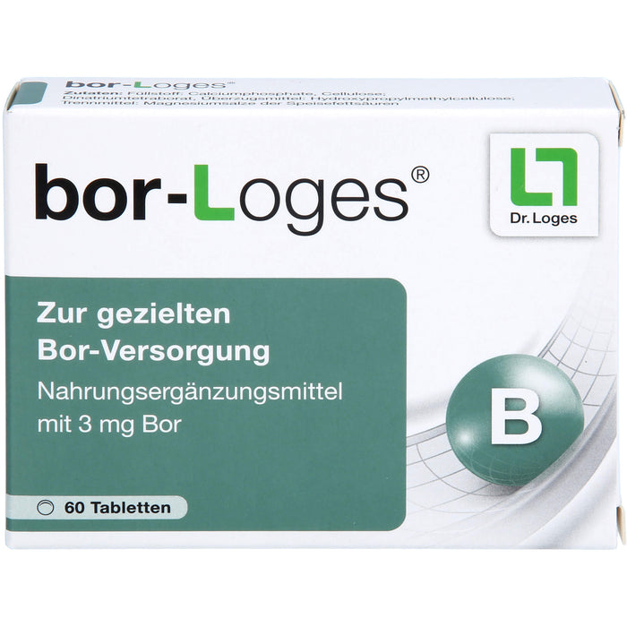 bor-Loges Tabletten zur gezielten Bor-Versorgung, 60 pc Tablettes