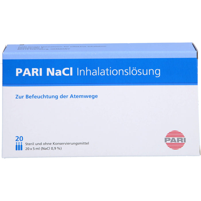 PARI NaCI Inhalationslösung zur Befeuchtung der Atemwege, 20 pc Ampoules