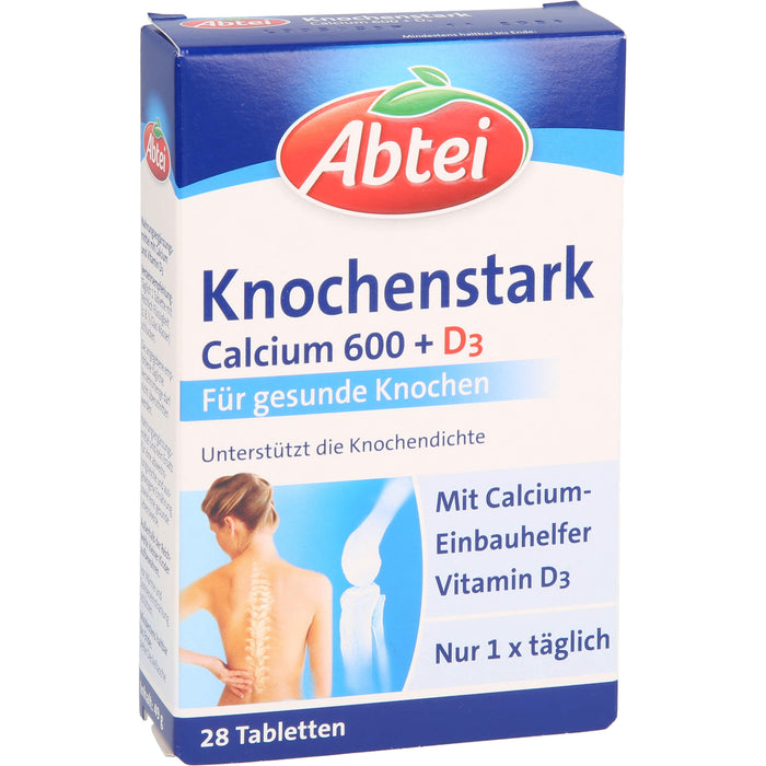 Abtei Knochenstark Calcium 600+D3, 28 St. Tabletten