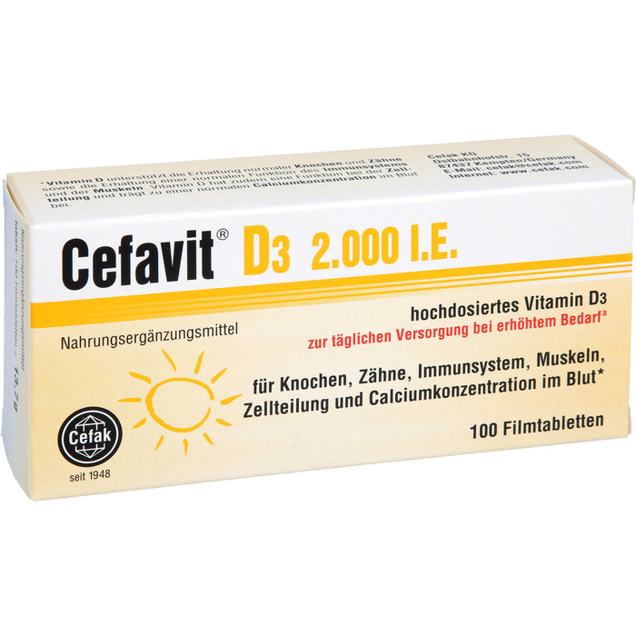 Cefavit D3 2,000 I.E., 100 pcs. Tablets