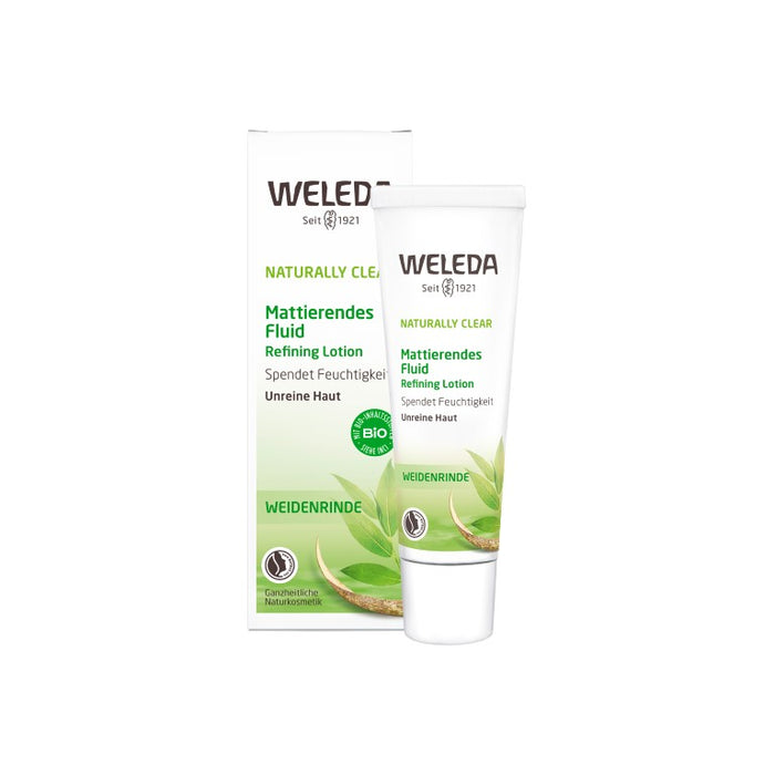 WELEDA Naturally Clear mattierendes Fluid für unreine Haut, 30 ml Solution