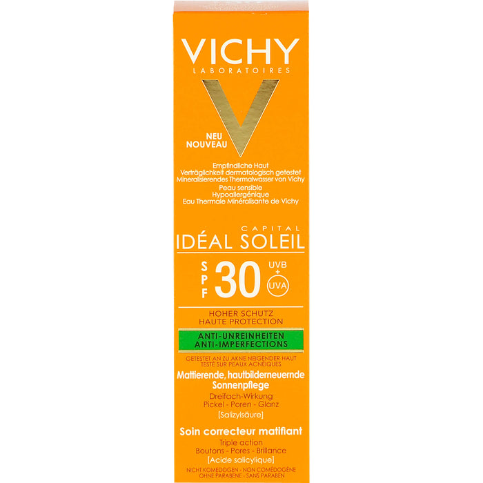 VICHY Capital Idéal Soleil Anti-Unreinheiten SPF 30 Sonnenpflege, 50 ml Crème