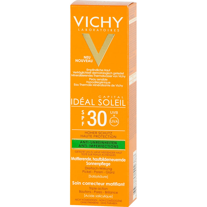 VICHY Capital Idéal Soleil Anti-Unreinheiten SPF 30 Sonnenpflege, 50 ml Creme