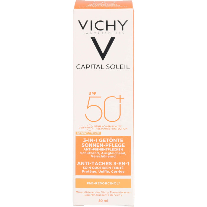 VICHY Capital Soleil 3-in-1 getönte Sonnenpflege LSF 50+, 50 ml Cream